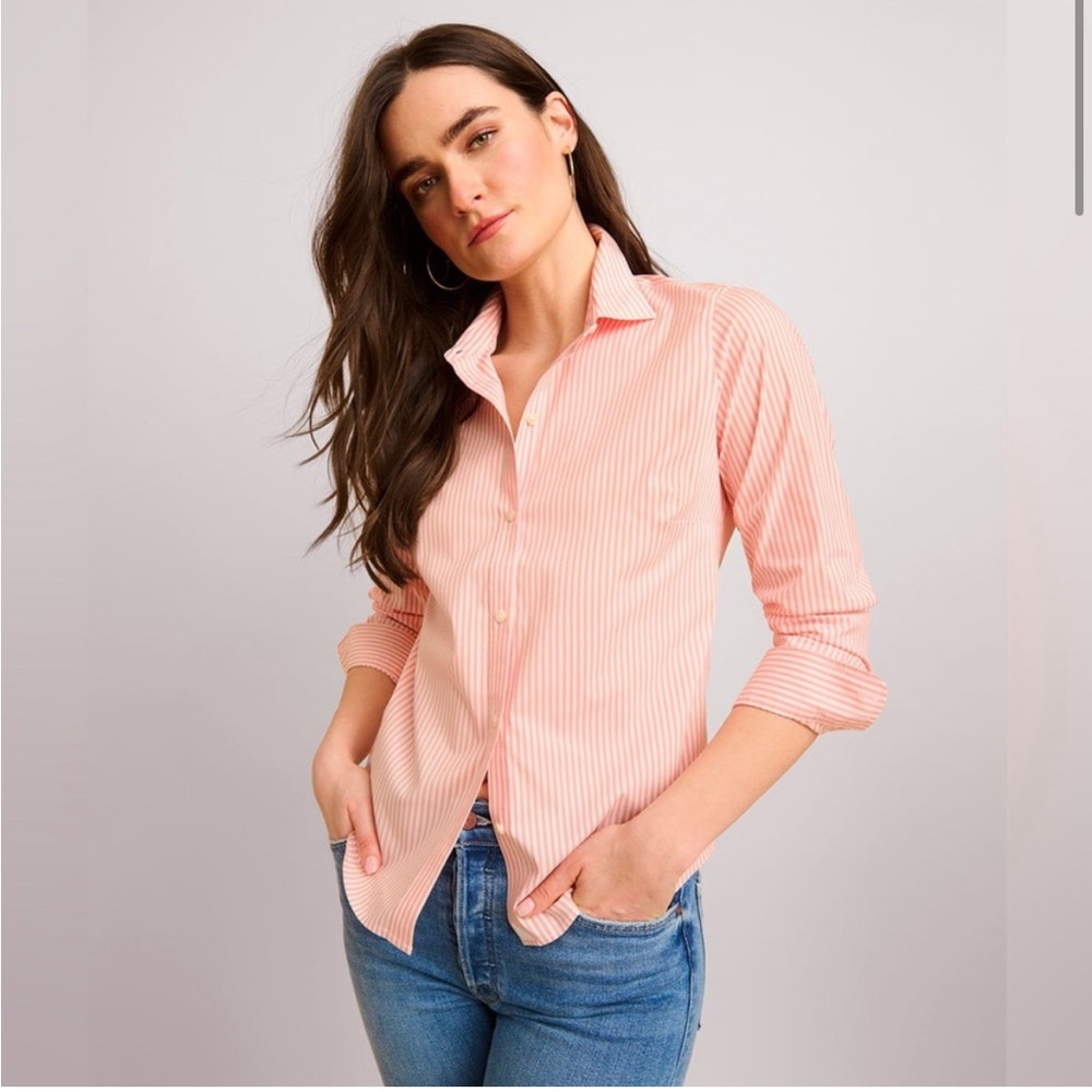 Untuckit Marsanne - Peach Button down NWT Size 16